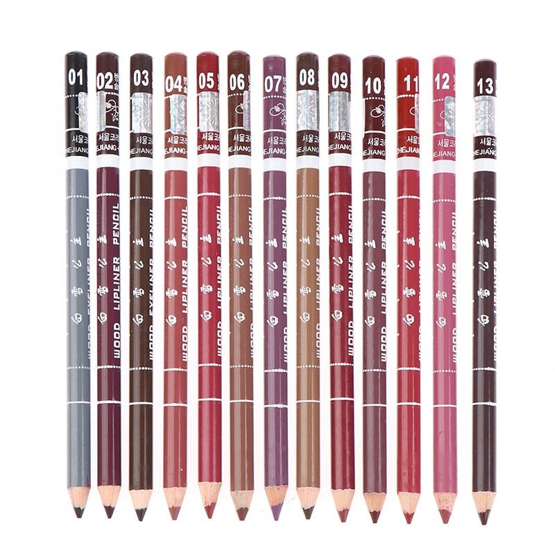 Lip Liner Pencil - Pensil garis bibir kayu profesional tahan