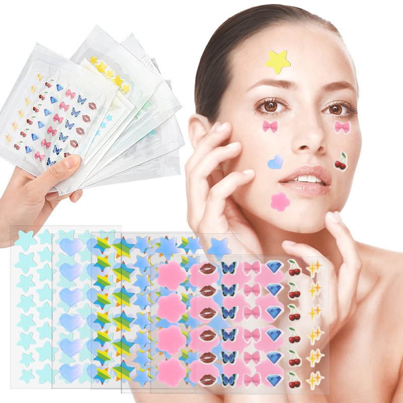 Beauty Makeup & D Anime Studio - Stiker Perawatan Kulit Tambalan Jerawat Kartun