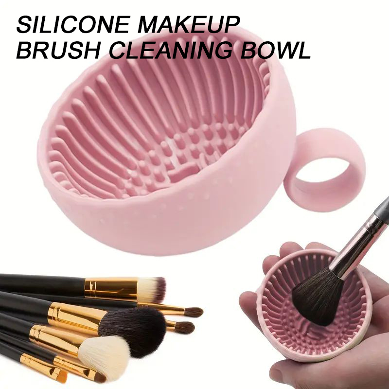 Beauty Makeup Eyeshadow - Pembersih Kuas Makeup Silikon Lembut, Wadah