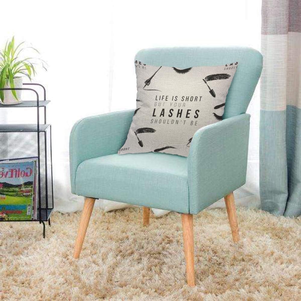 Sarung Bantal Kutipan Bulu Mat - Beauty Makeup Quotes Funny ulasan dan harga