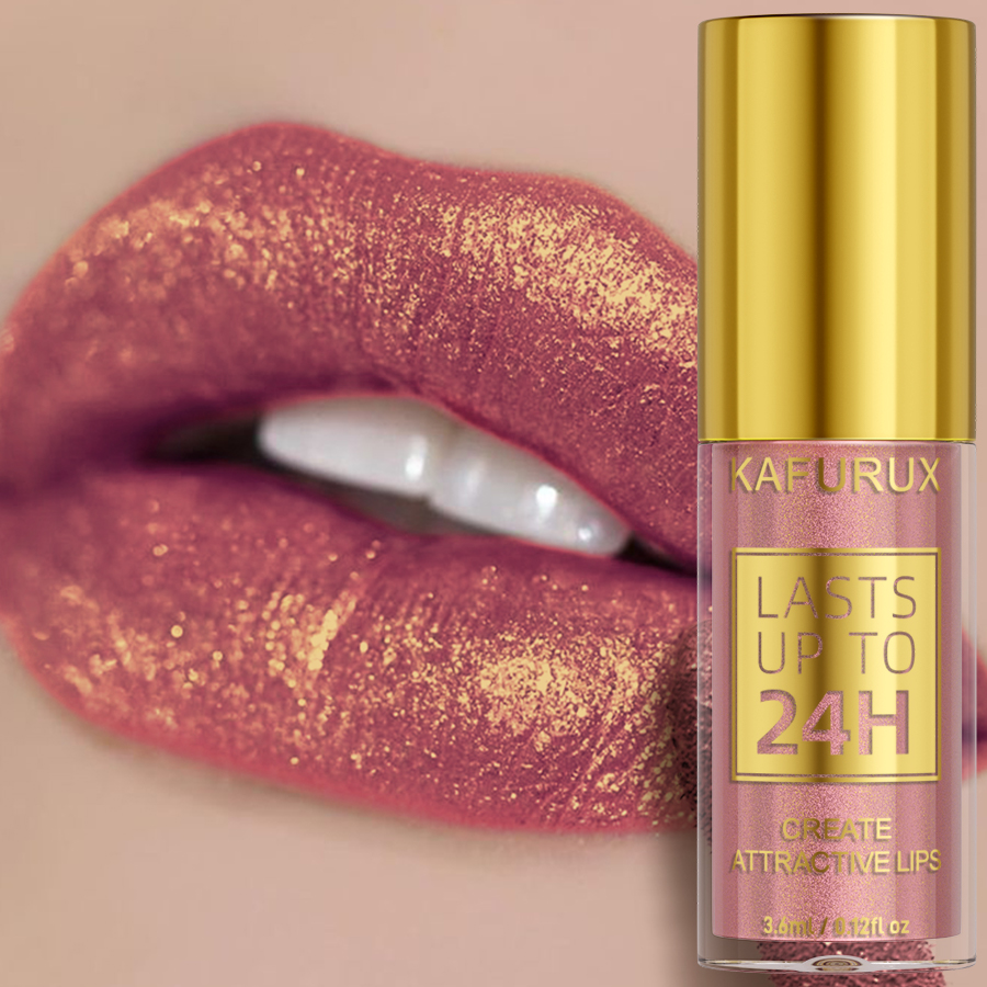 1 Buah Lip Glaze Metalik Berki - Beauty Makeup Korean ulasan dan harga