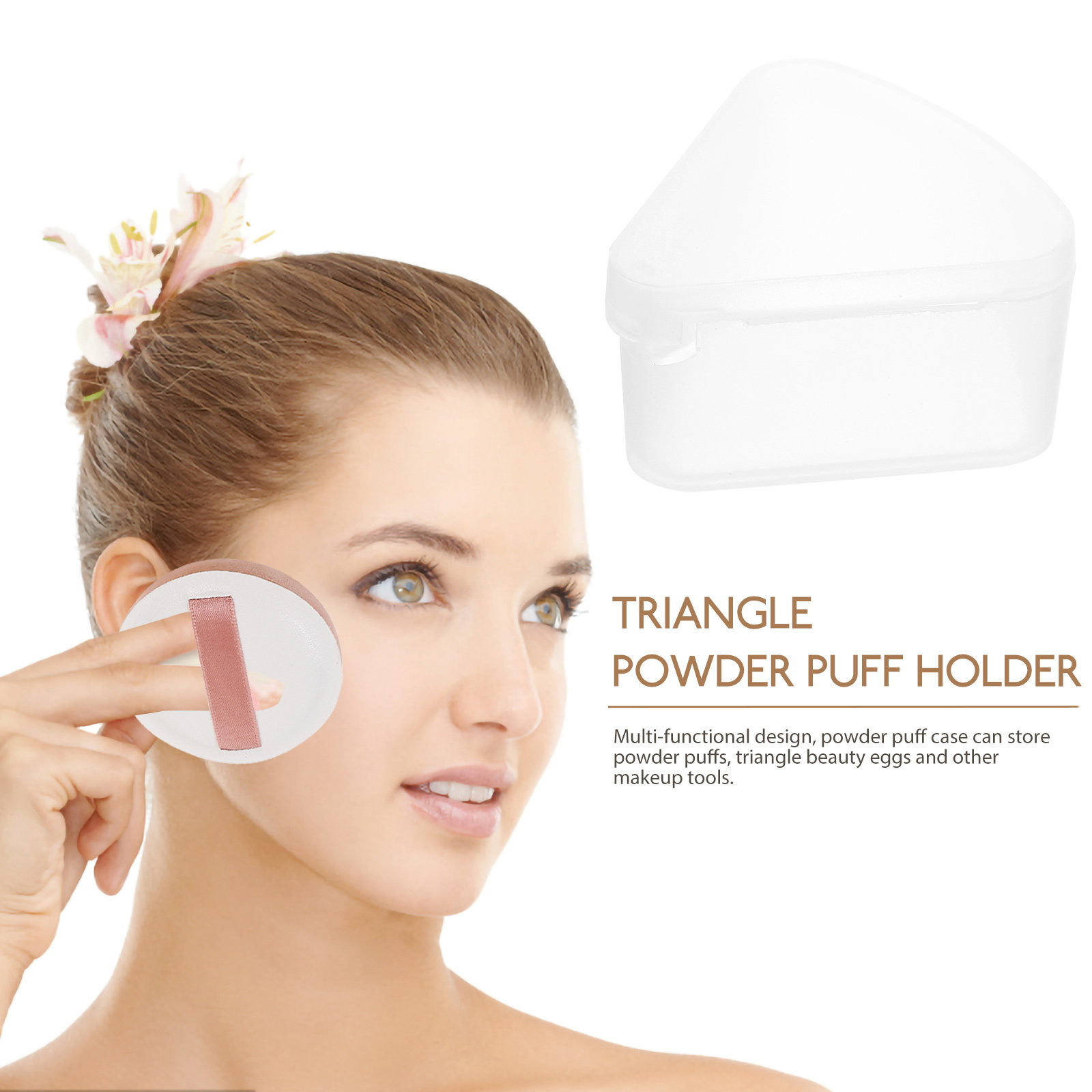 6 Buah Kotak Bedak Segitiga He - Beauty Makeup & D Anime Studio ulasan dan harga